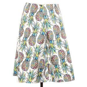 NWT FROCK SHOP Pineapple Print Midi Skirt M